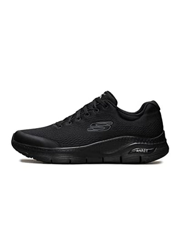 Skechers Herren Arch Fit Sneaker, Black Textile Synthetic Trim, 47.5 EU im Sale